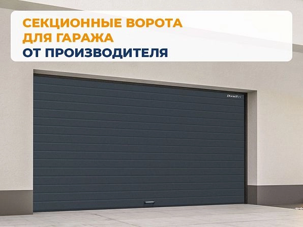 Секционные ворота 2500х2050 мм антрацитовые DoorHan rsd02, electrostal.doorhan.ru