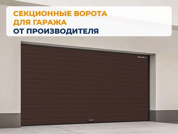 Секционные ворота 2500х2200 мм коричнево-красные DoorHan rsd02, electrostal.doorhan.ru