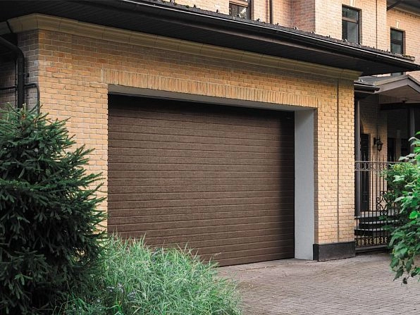 Секционные ворота 2500х2200 мм коричнево-красные DoorHan rsd02, electrostal.doorhan.ru